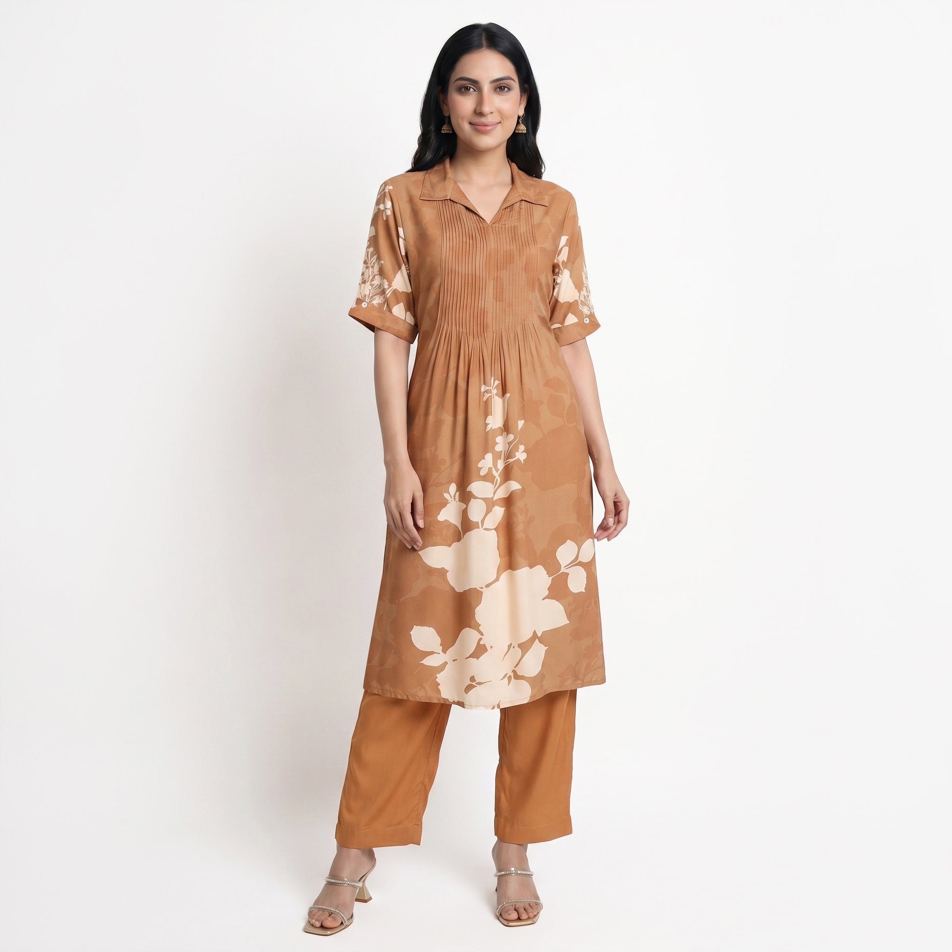 Printed Straight Kurta with Pant Set