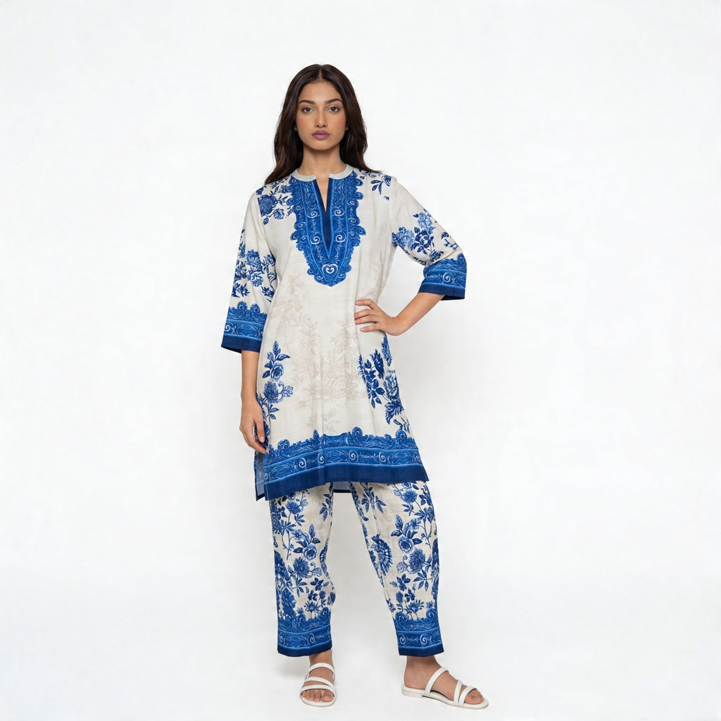 Printed Kurta with Pant Set