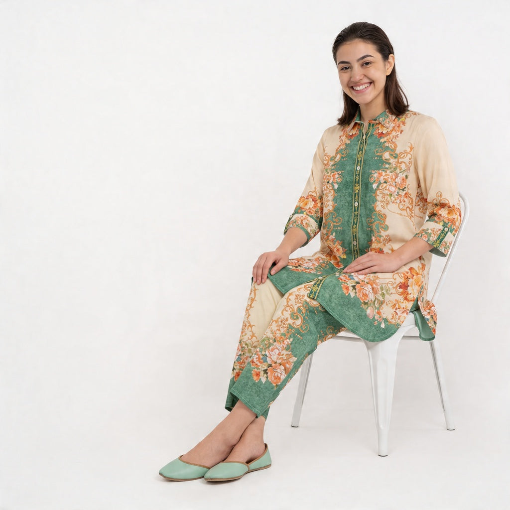 Printed Kurta with Pant Set