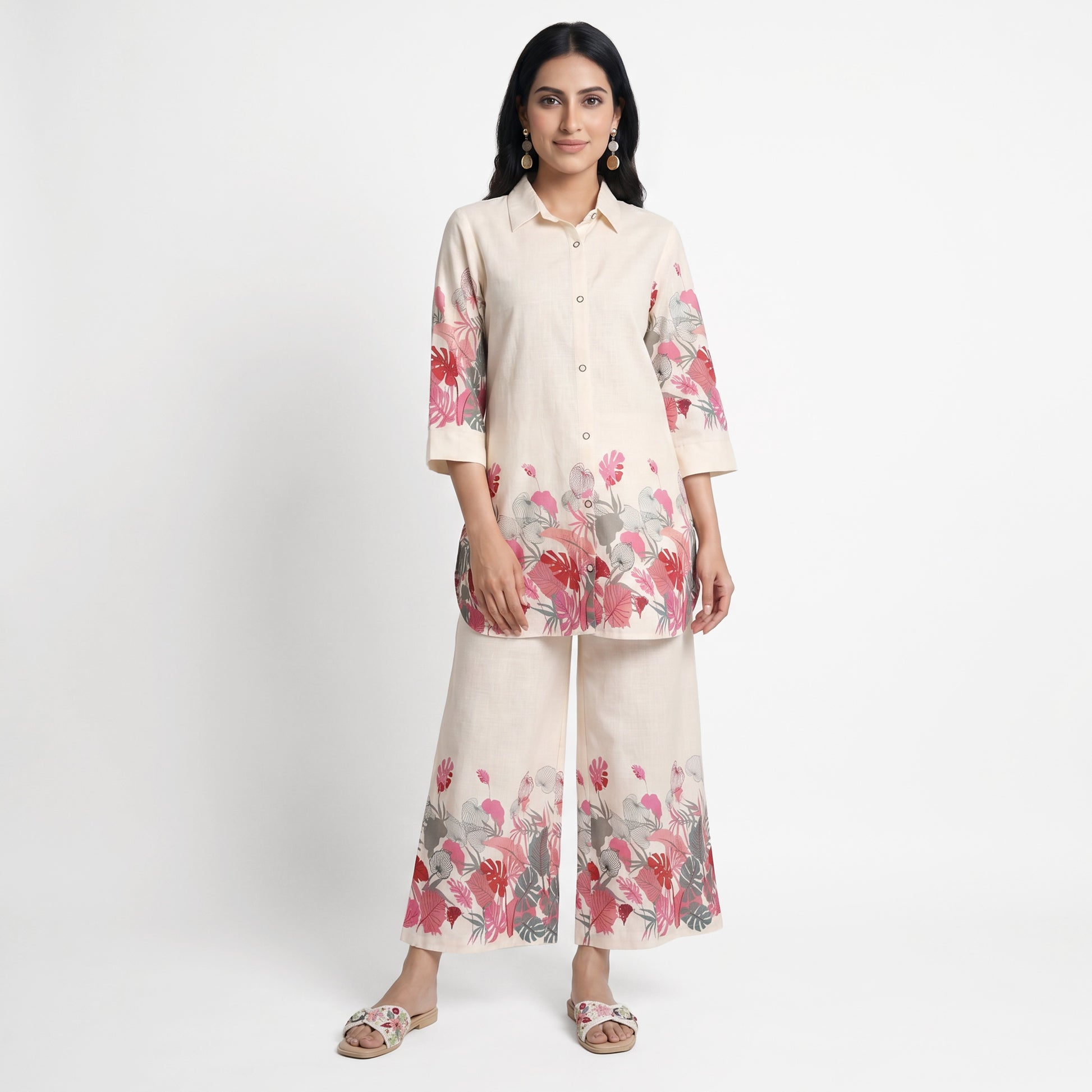 Printed Straight Kurta with Pant Set