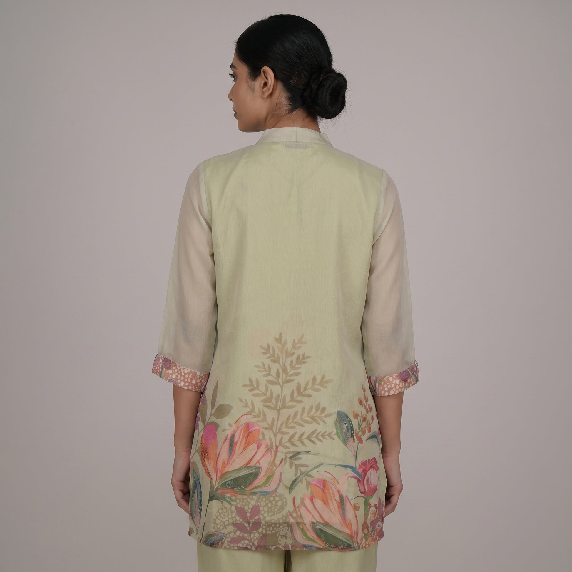 Printed Tie Up Straight Kurta with Pant Set