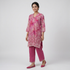 Printed V-Neck Kurta with Pant Set