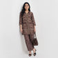 Printed Shirt Collar Straight Ethnic Sets
