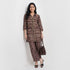 Printed Shirt Collar Straight Ethnic Sets