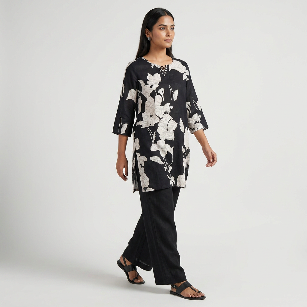 Printed Kurta with Pant Set
