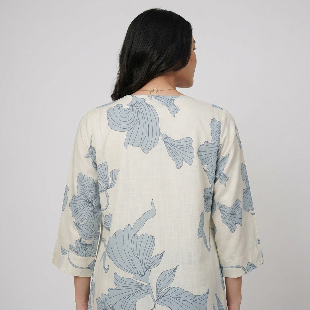 Printed Round Neck Kurta with Pant Set