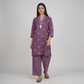 Cotton Embroidered V-Neck Kurta with Pant Set