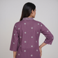 Cotton Embroidered V-Neck Kurta with Pant Set