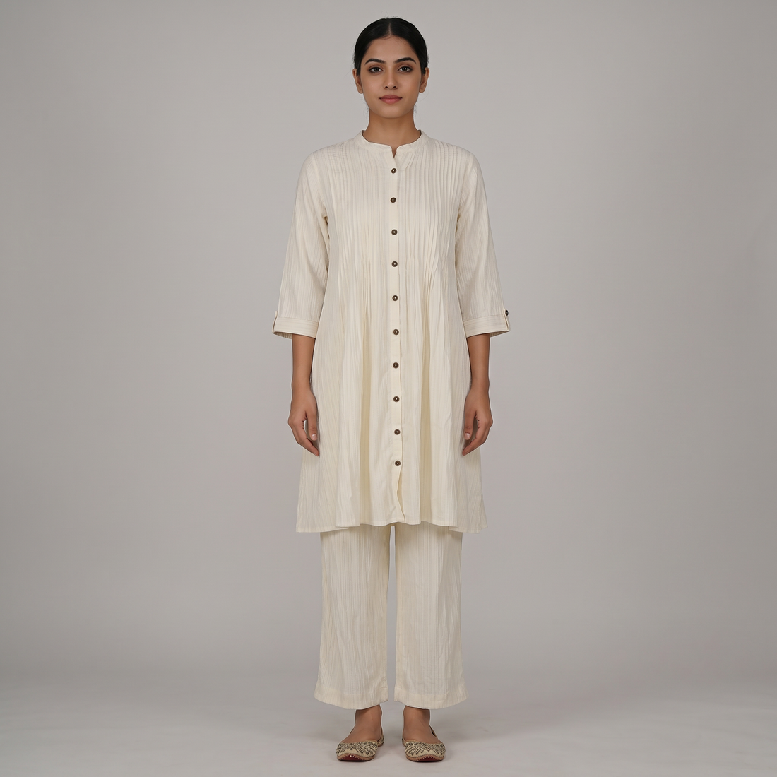 Solid Straight Kurta with Pant Set