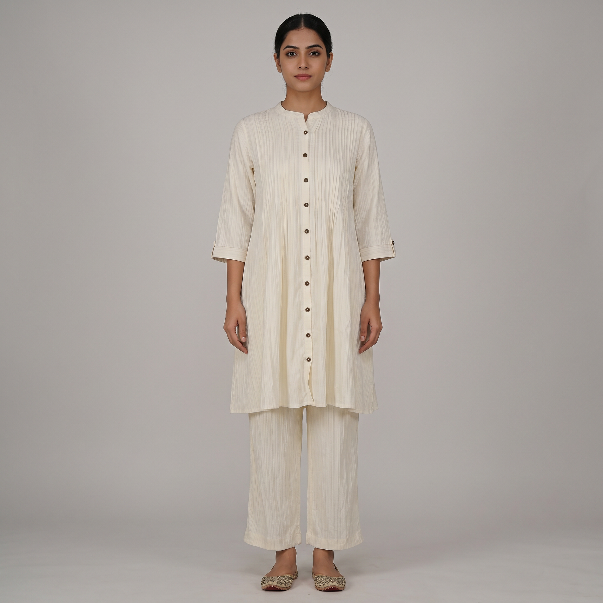 Solid Straight Kurta with Pant Set
