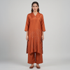 Printed V-Neck Kurta with Pant Set