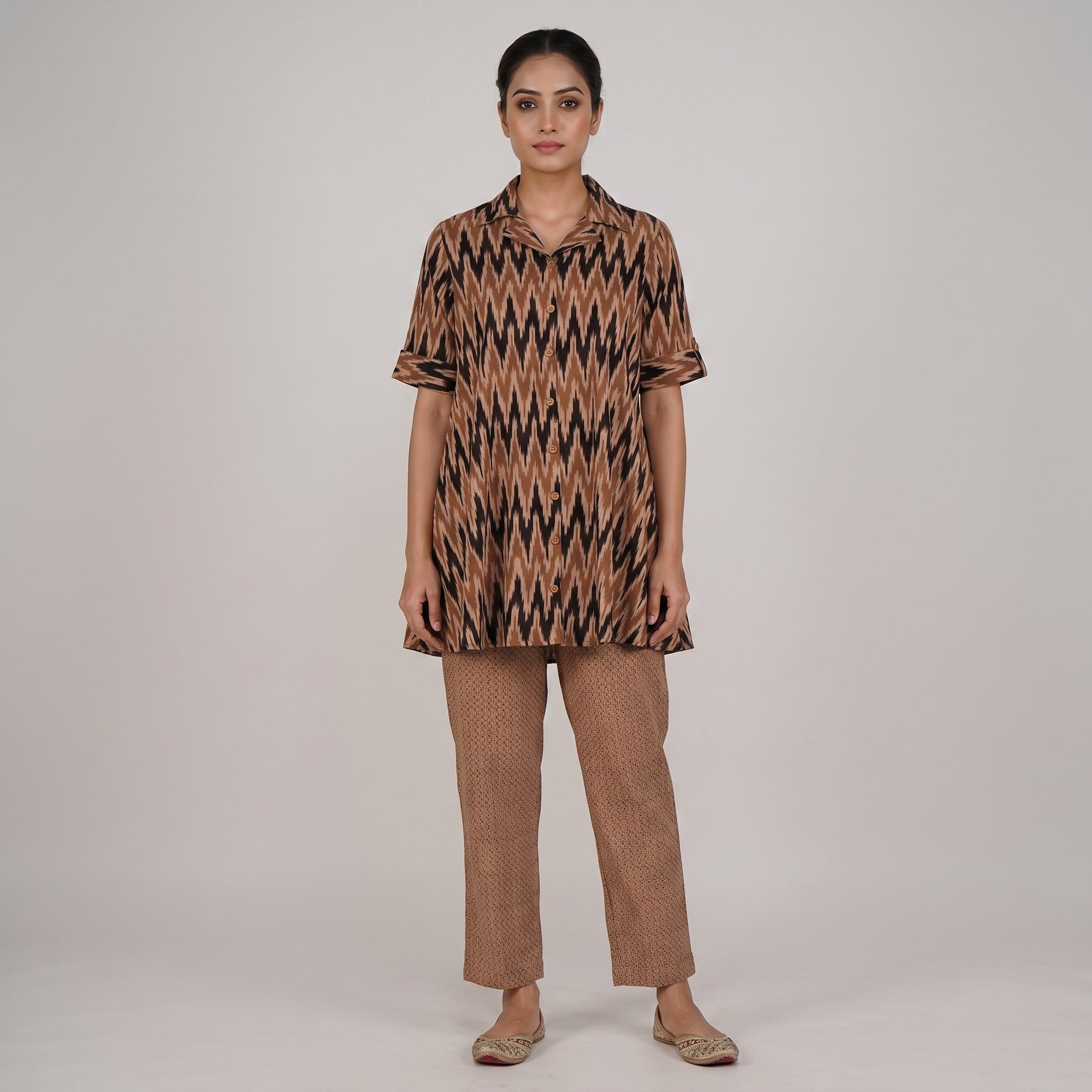 Printed Flared Kurta with Pant Set