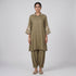 Embroidered A-Line Kurta with Pant Set