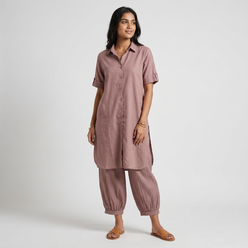 Solid Kurta Afghani Pant 2 Pc Set
