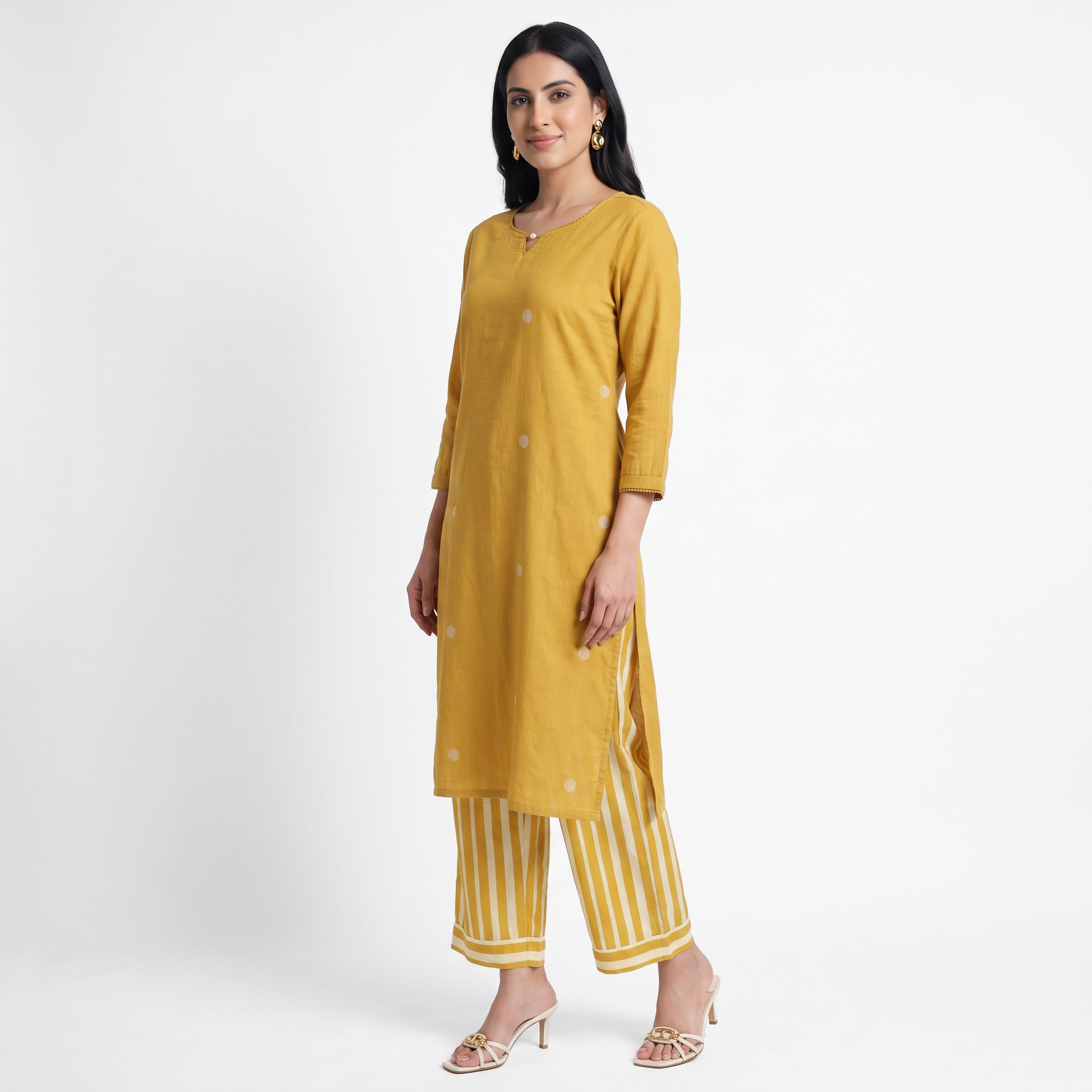 Solid Kurta with Pant Set