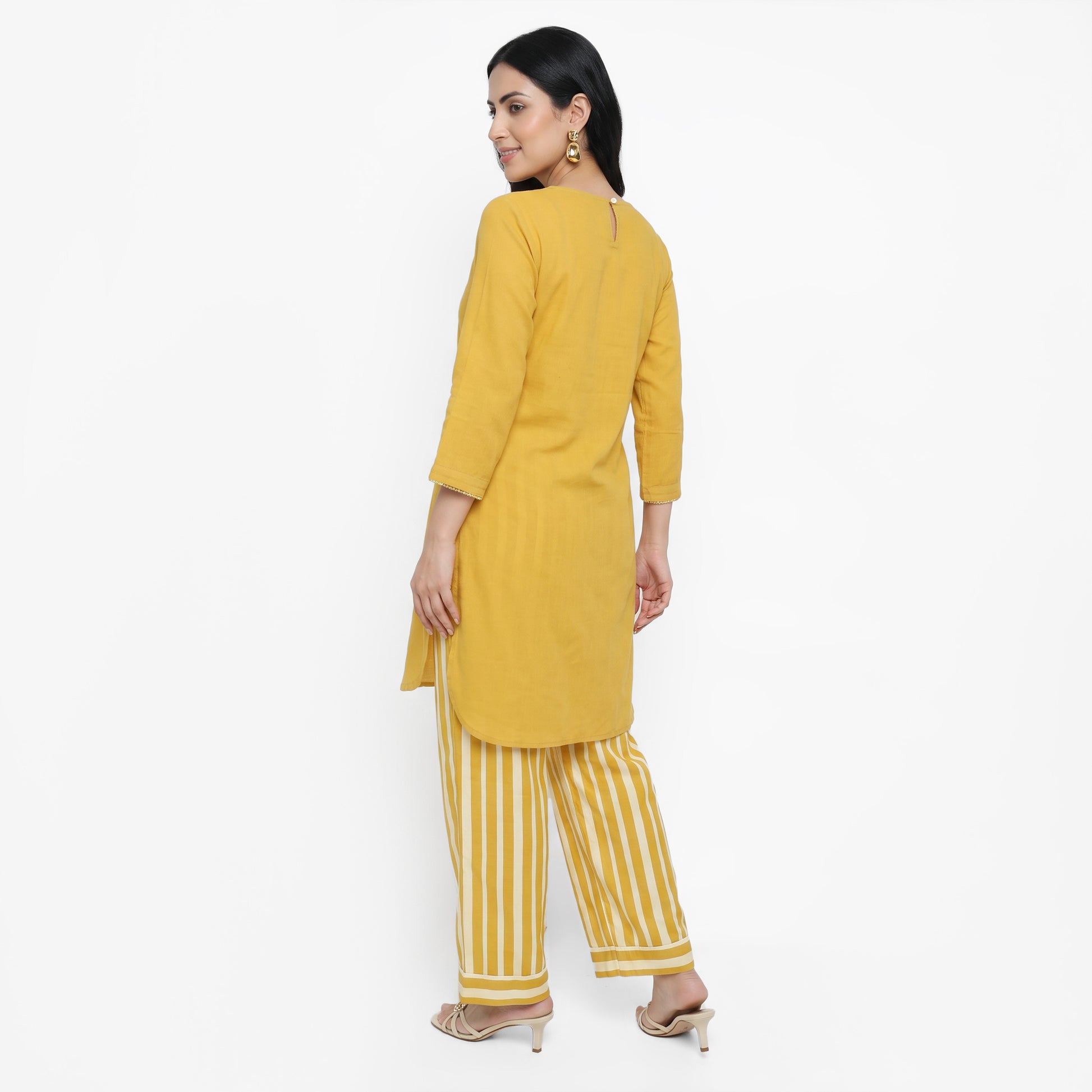 Solid Kurta with Pant Set