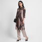 Printed Collar Kurta with Pant Set