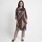 Printed Collar Kurta with Pant Set