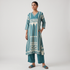 Printed V-Neck Kurta with Pant Set