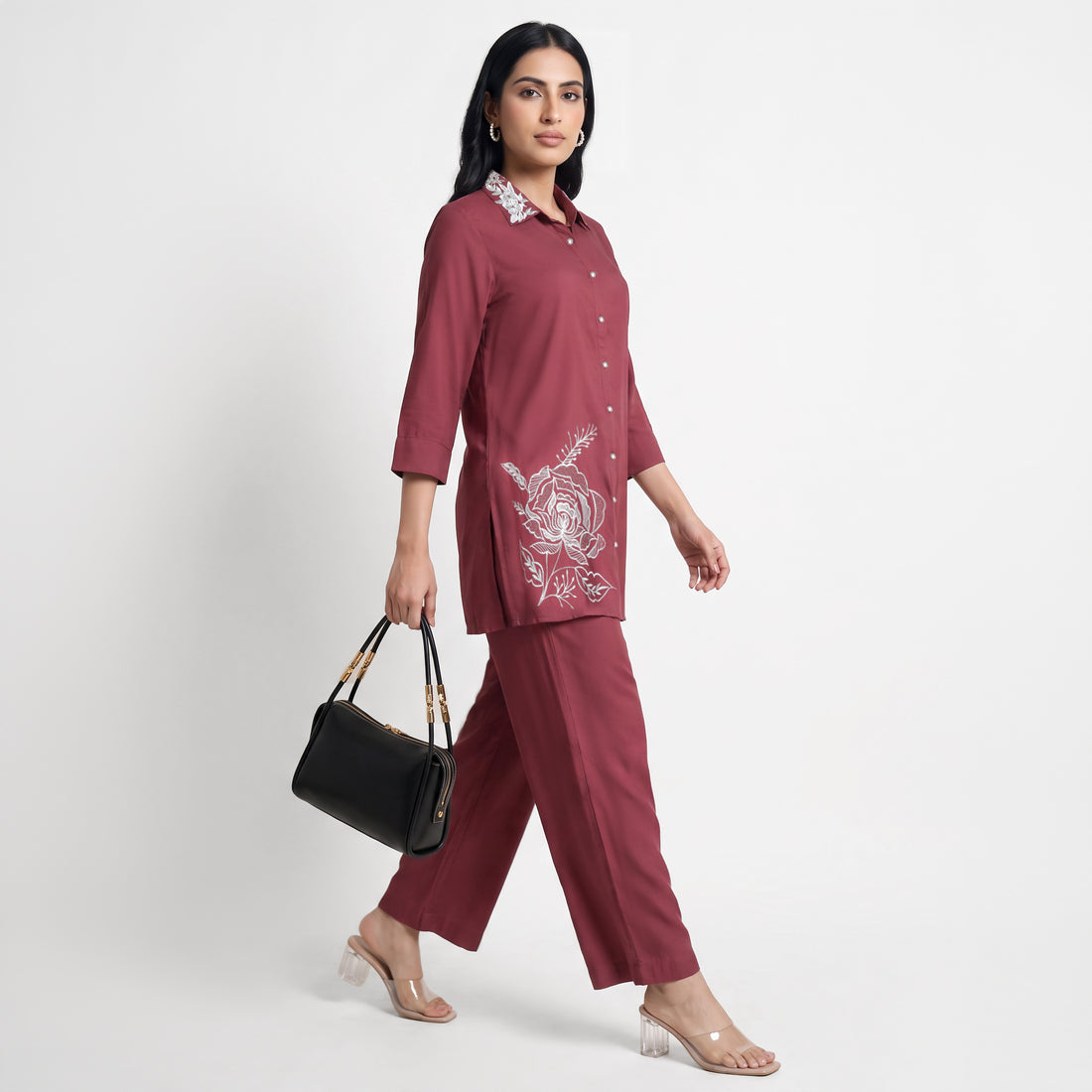 Embroidered Kurta with Pant Set