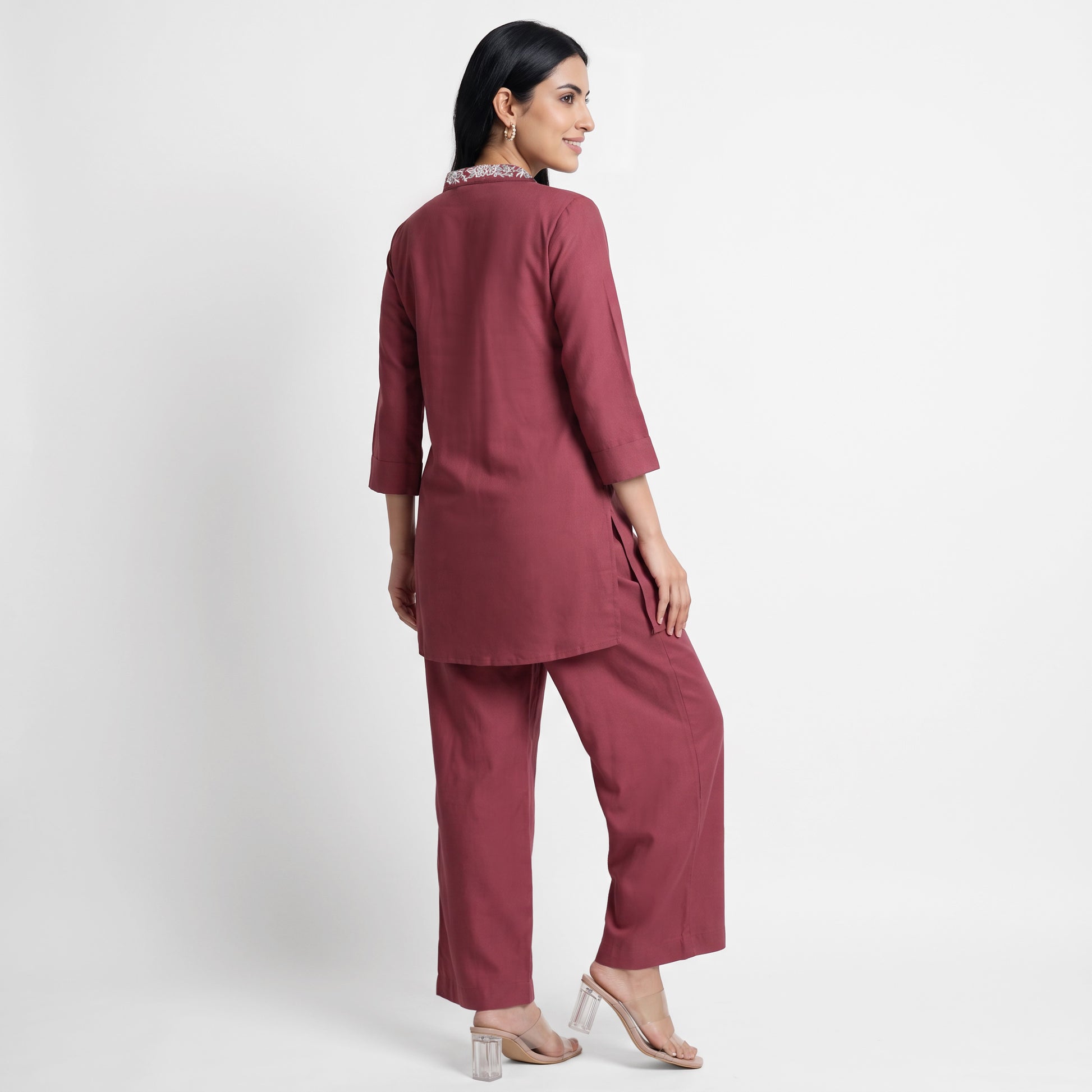 Embroidered Kurta with Pant Set