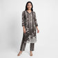 Printed V-Neck Straight Ethnic Sets