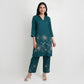 Solid Shirt Collar Straight Ethnic Sets