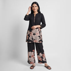 Printed Mandarin Collar Ethnic Sets