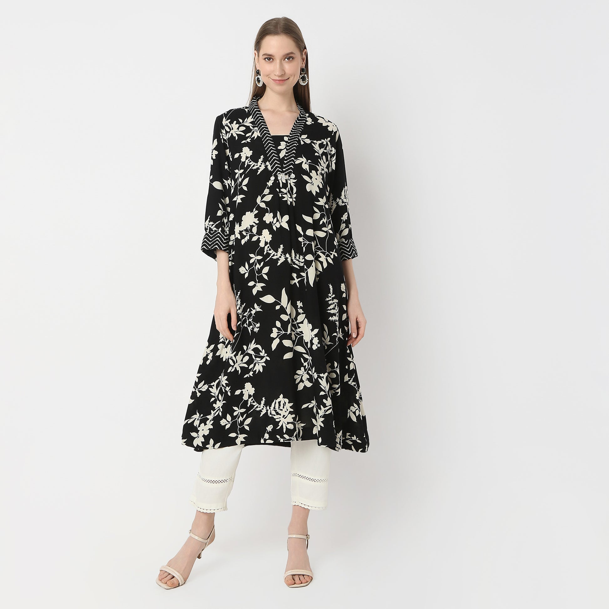 Flare Fit Printed Kurta