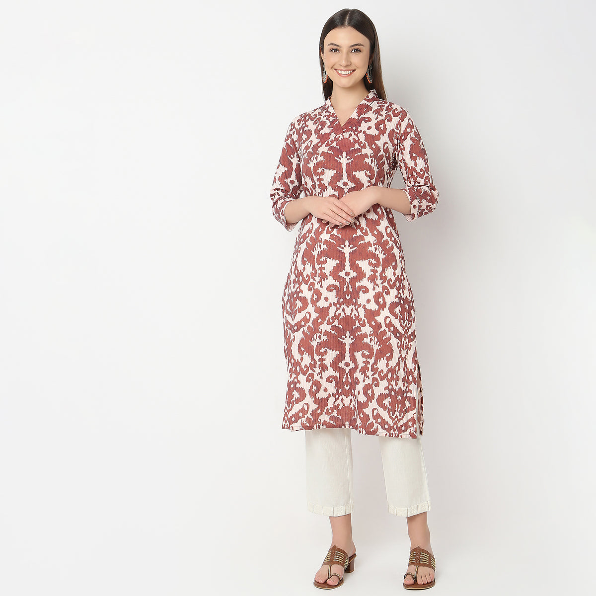 Straight Fit Printed Kurta