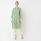 Flare Fit Solid Kurta