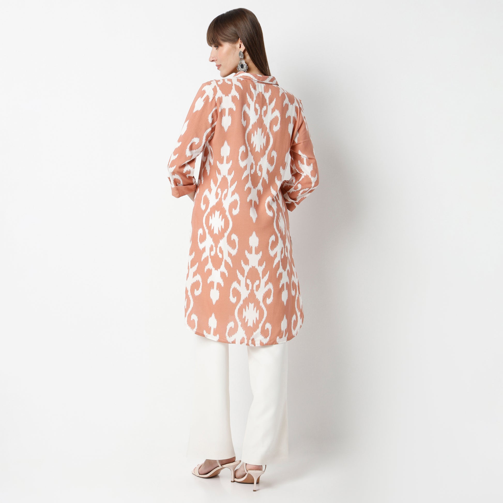 Straight Fit Printed Below Knee Kurta