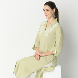 Straight Fit Printed Below Knee Kurta