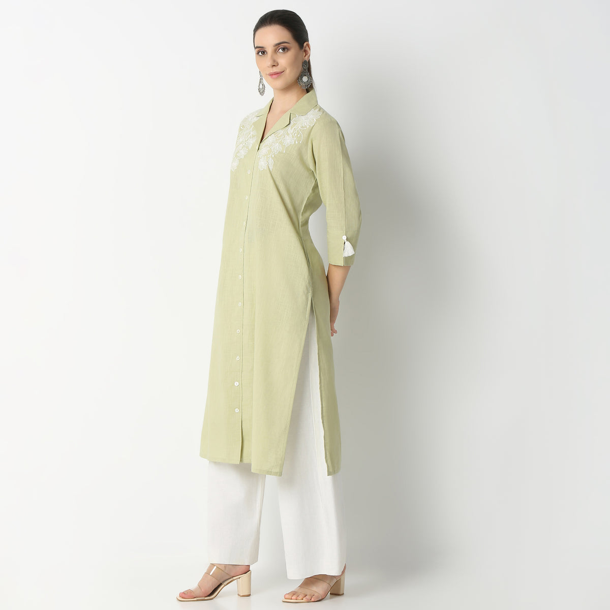 Straight Fit Printed Below Knee Kurta