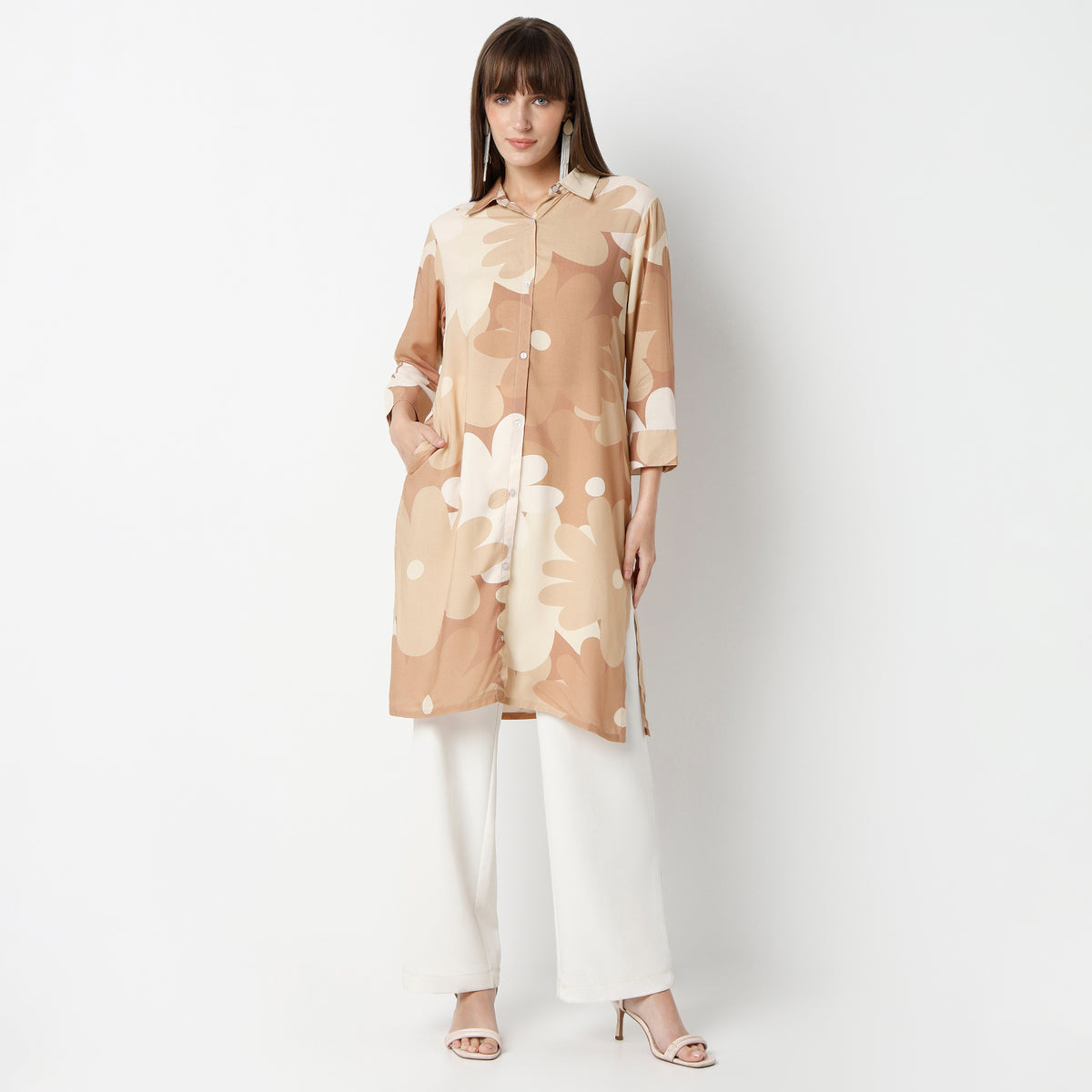 Straight Fit Printed Below Knee Kurta