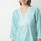 Straight Fit Solid V-Neck Kurta