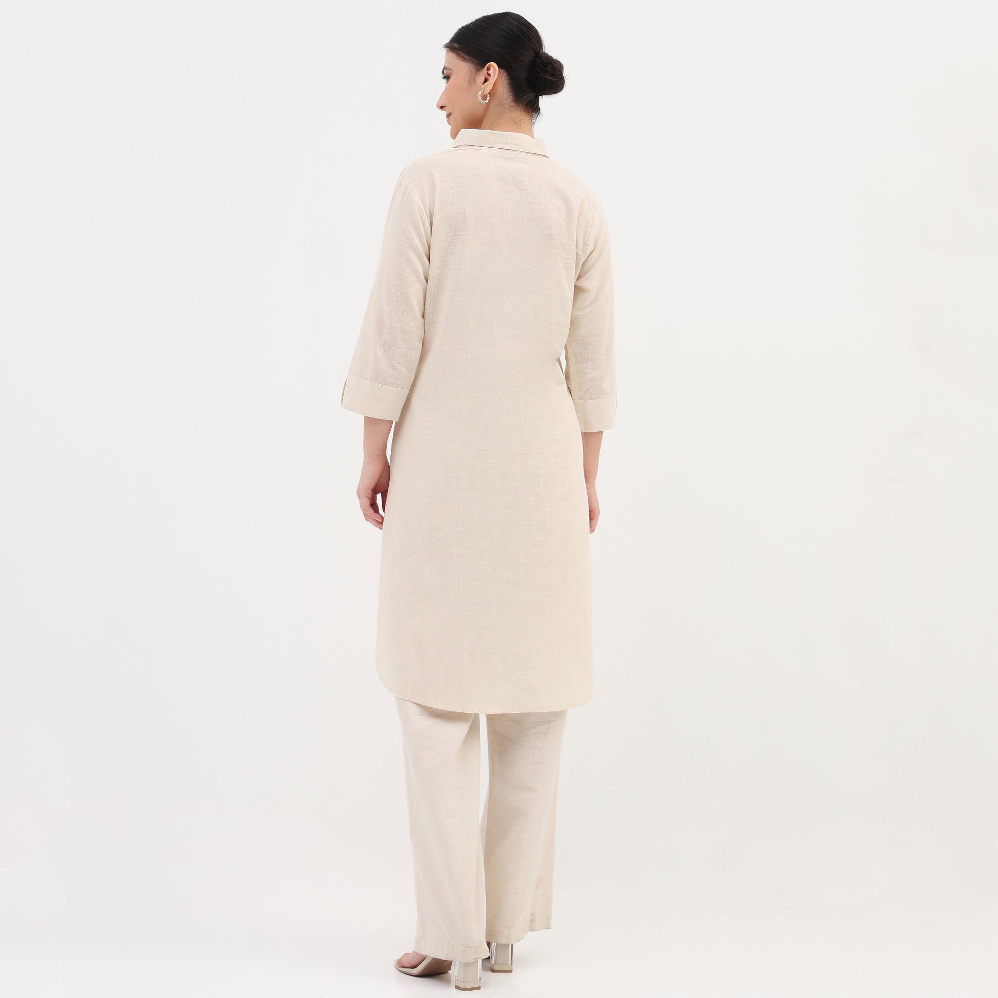 Cotton Embroidered Straight Kurta