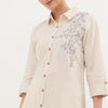 Cotton Embroidered Straight Kurta