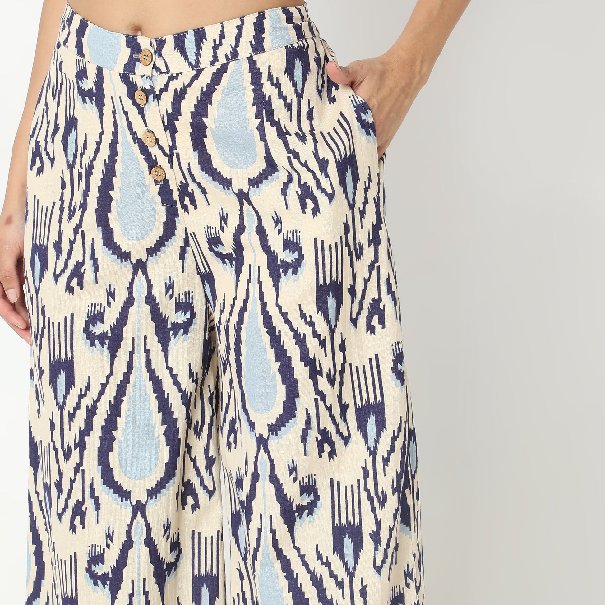 Flare Fit Printed Mid Rise Culottes