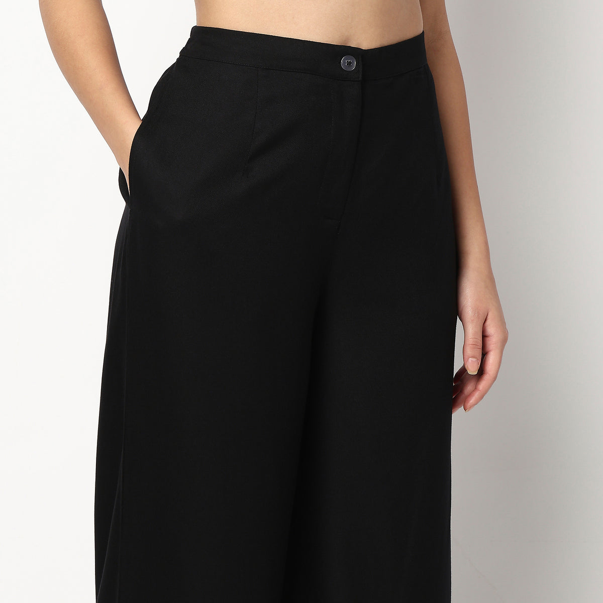Buy Women Flare Fit Solid Ankle Length High Rise Culottes  - Style Union