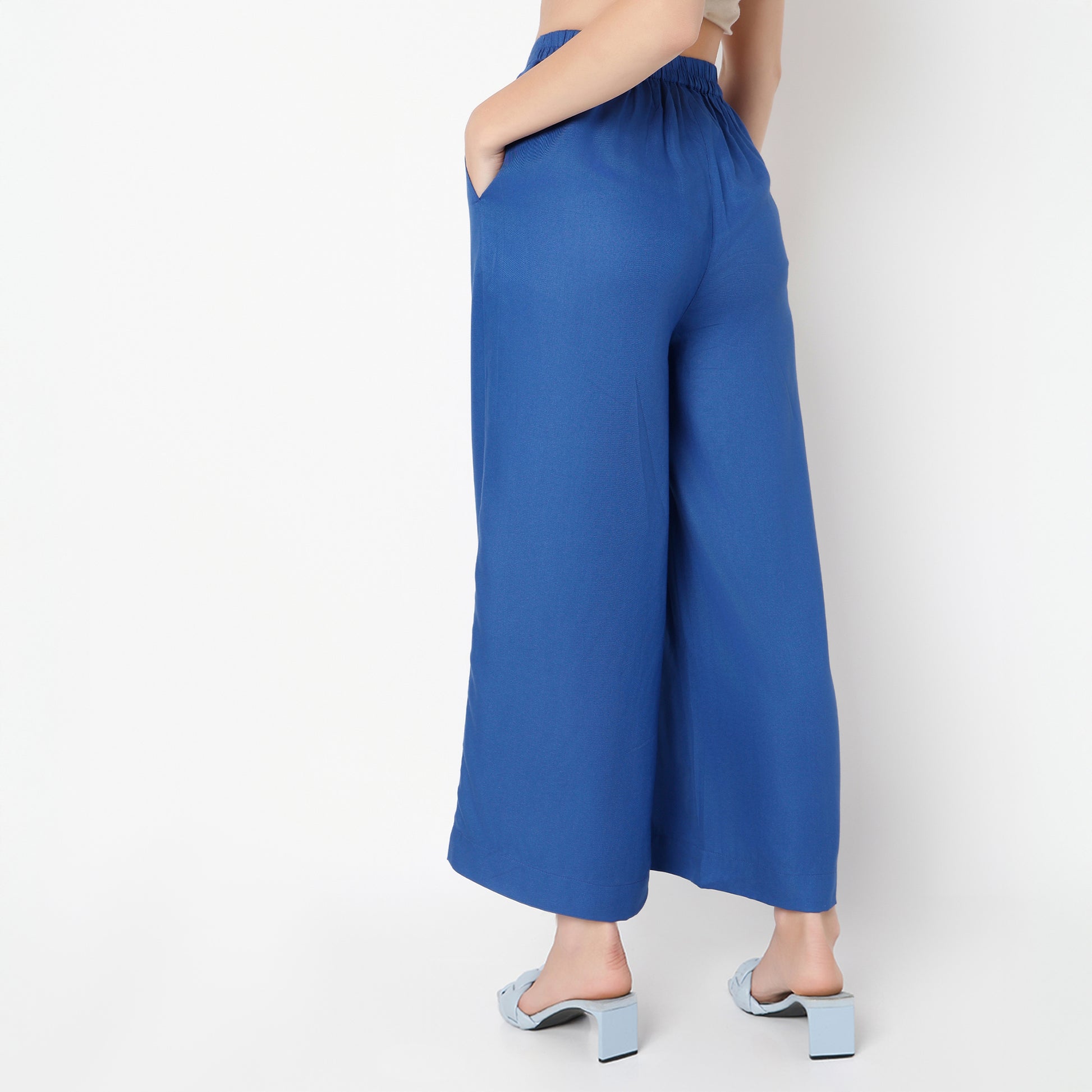 Buy Women Flare Fit Solid Ankle Length High Rise Culottes  - Style Union