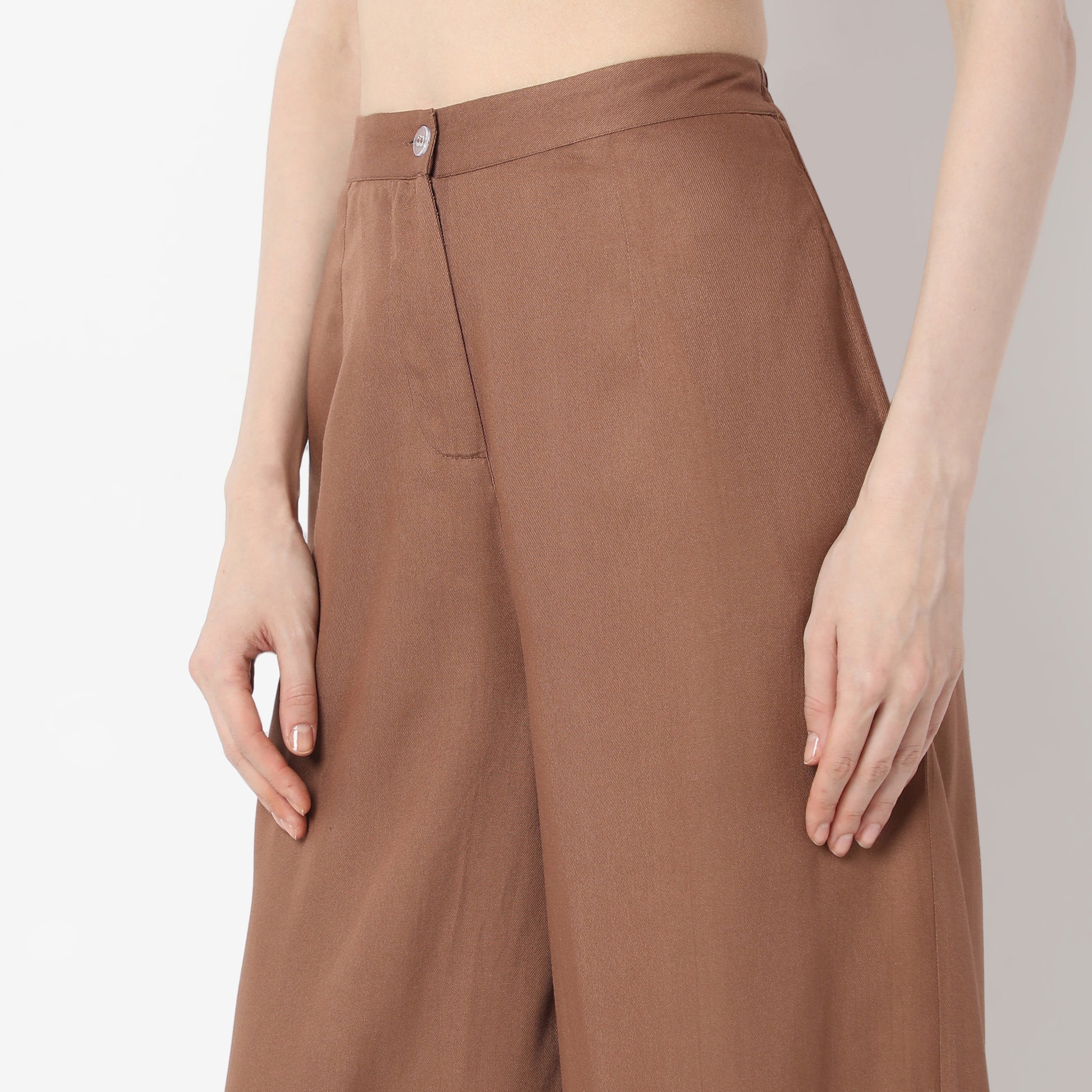Buy Women Flare Fit Solid Ankle Length High Rise Culottes  - Style Union