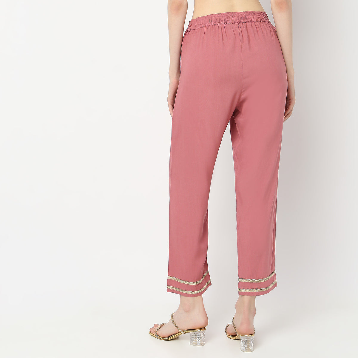 Straight Fit Ankle Length Pants