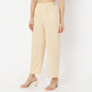 Ankle Length Botanical Bliss Straight Fit Mid Rise Pants