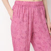 Printed Ankle Length Midnight Blossom Straight Pant