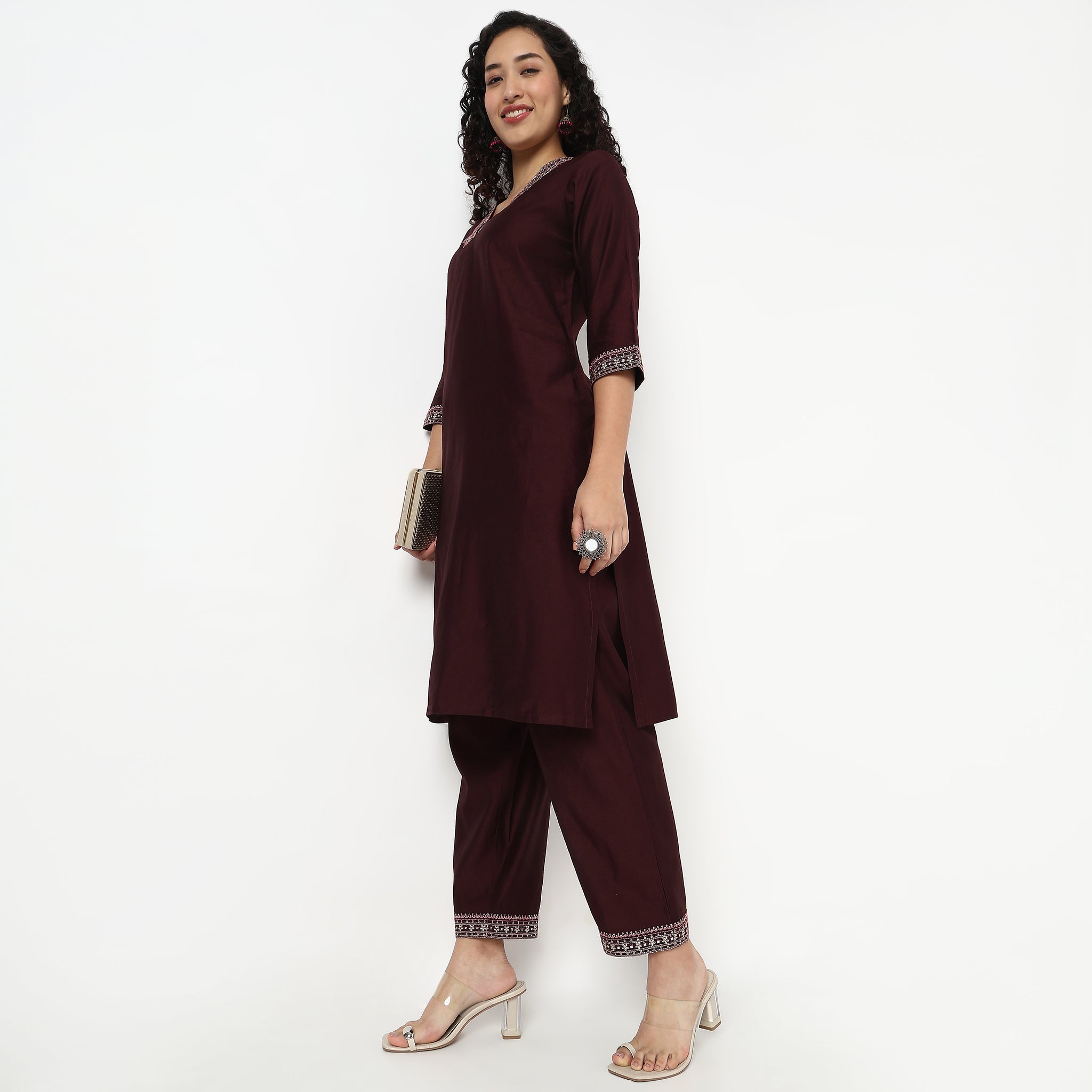 Straight Ankle Length Ethnic Pant
