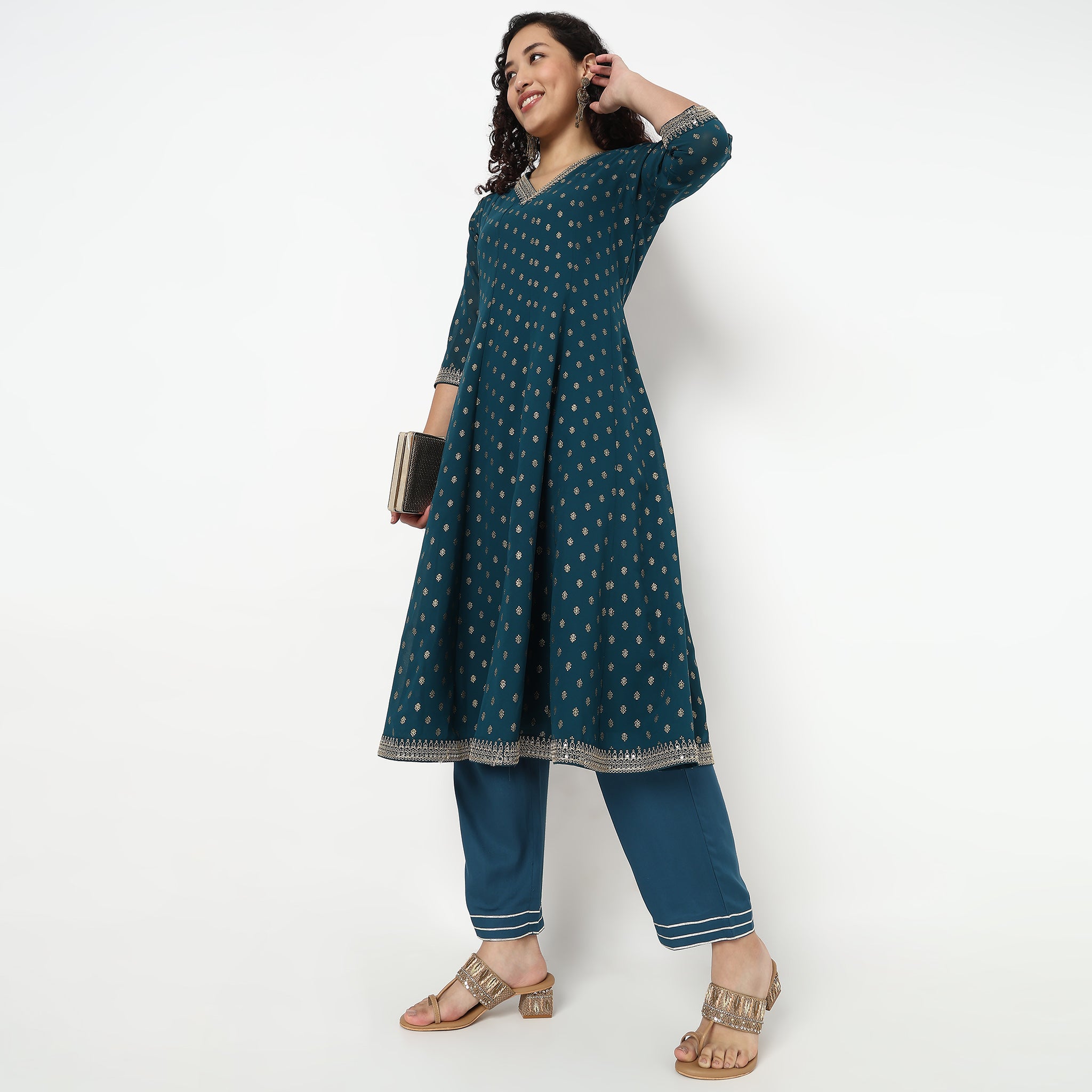 Straight Ankle Length Ethnic Pant