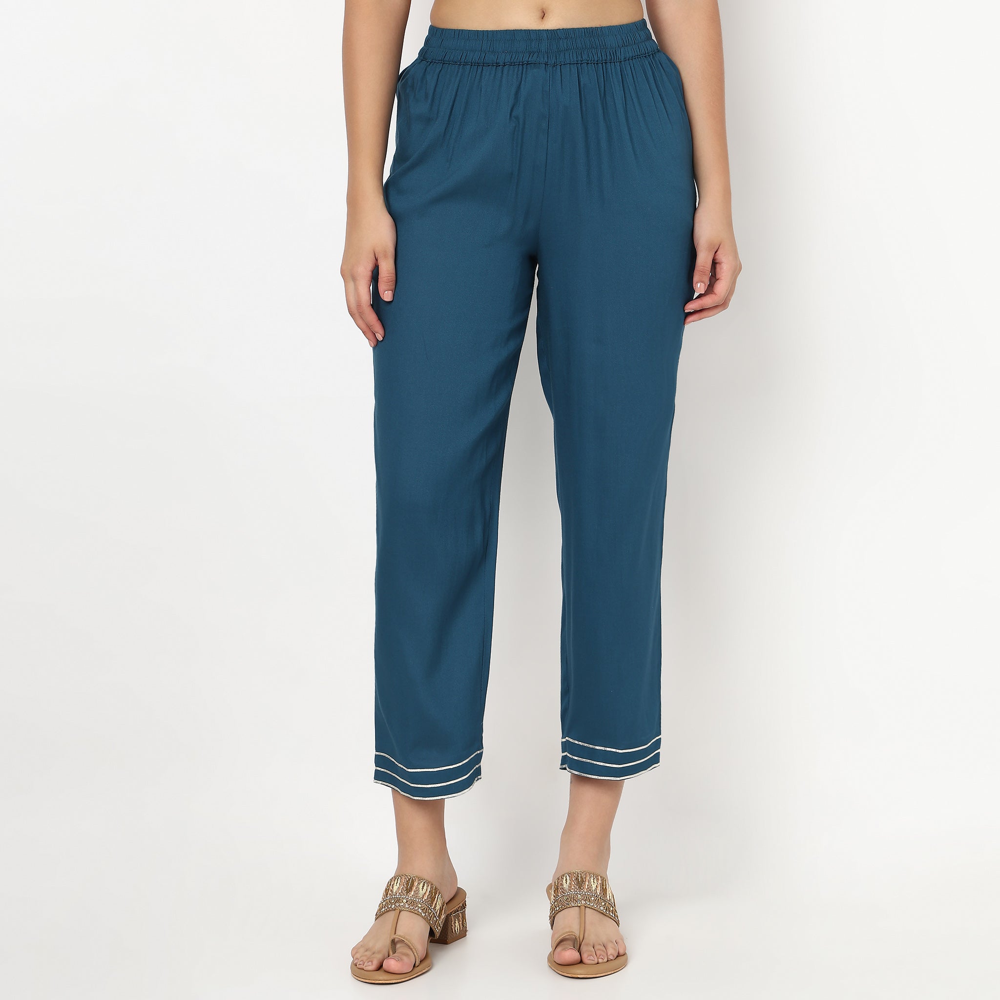 Straight Ankle Length Ethnic Pant