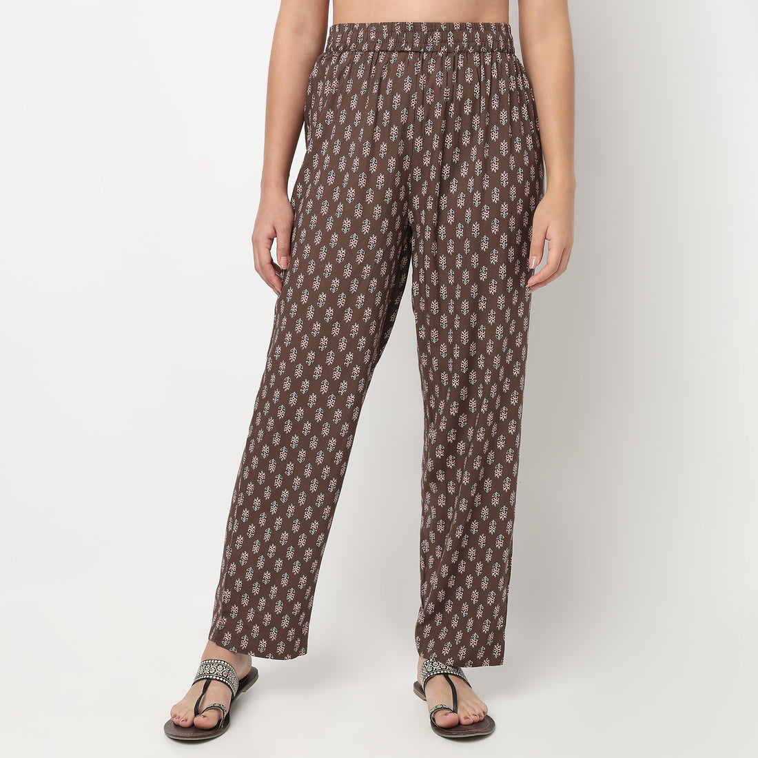 Straight Printed Pants