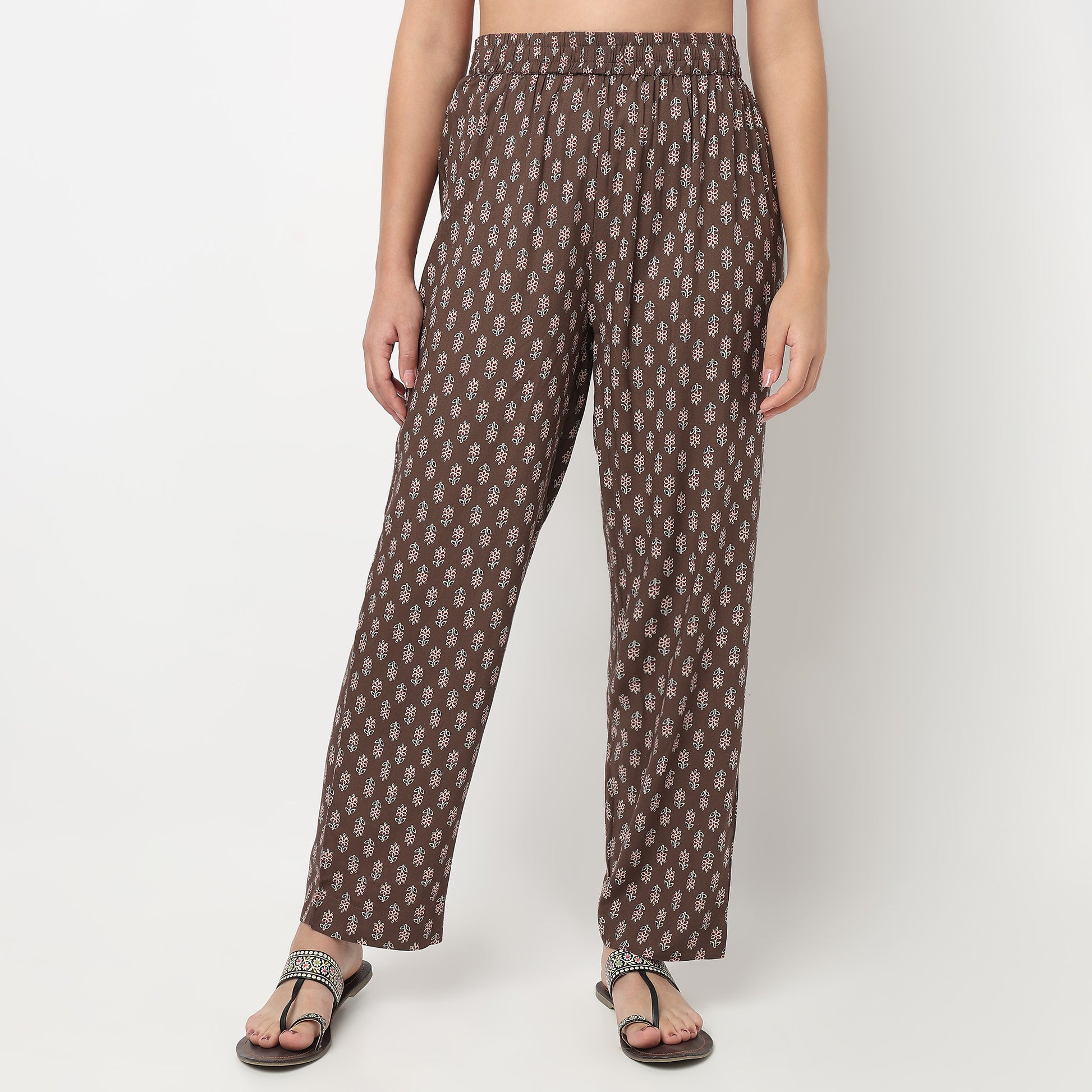 Straight Printed Pants